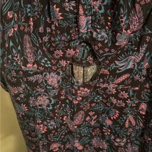 Floral Black and Pink women’s cut out maxi dress long